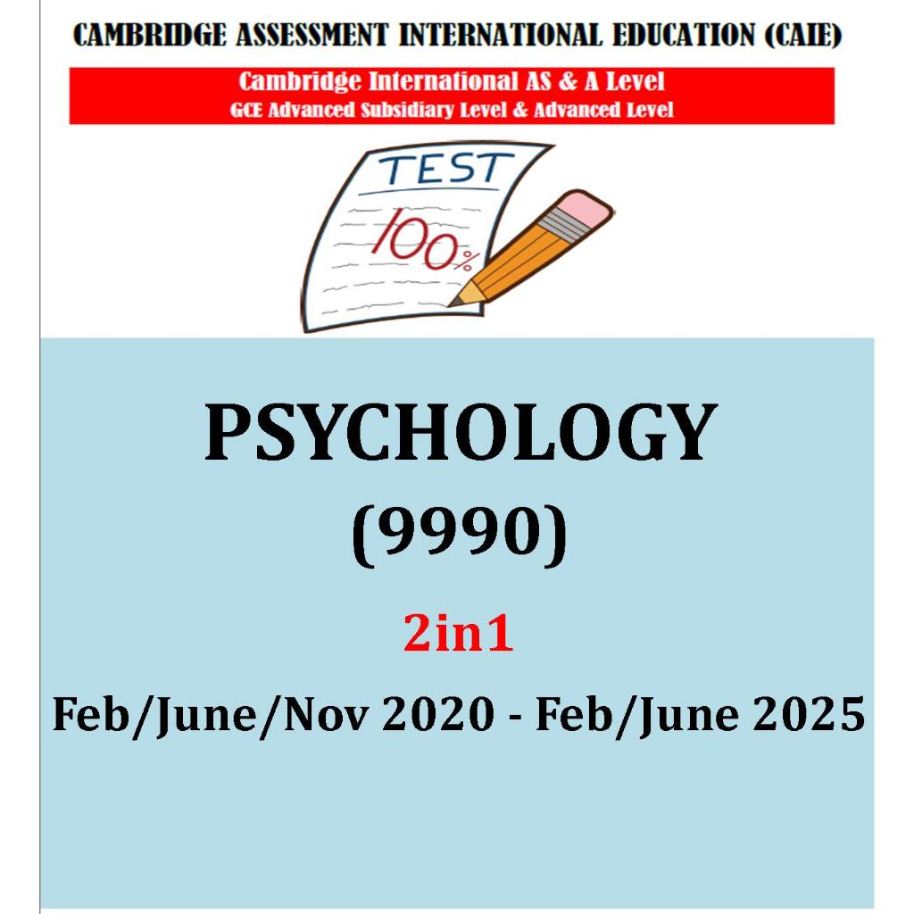 A Level only Year Papers ( จิตวิทยา ) As & A2 P1,2,3,4 ( เวอร์ชั่น 2 in 1 )
