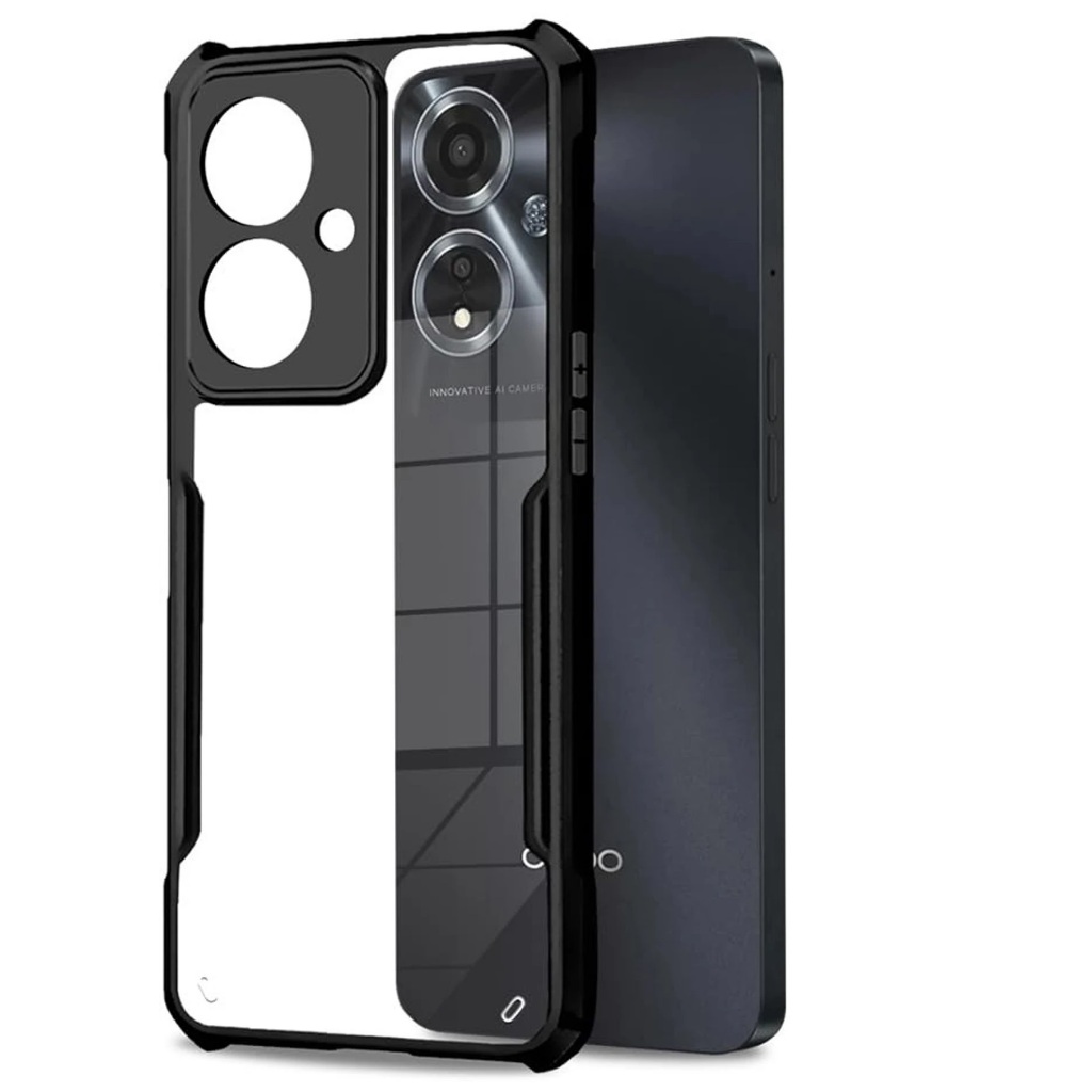 OPPO RENO 11F 5G RENO 11 F 5G ปลอกกันกระแทก (Side Soft/Back Hard Case) Q SERIES NEW CASE สีดํา