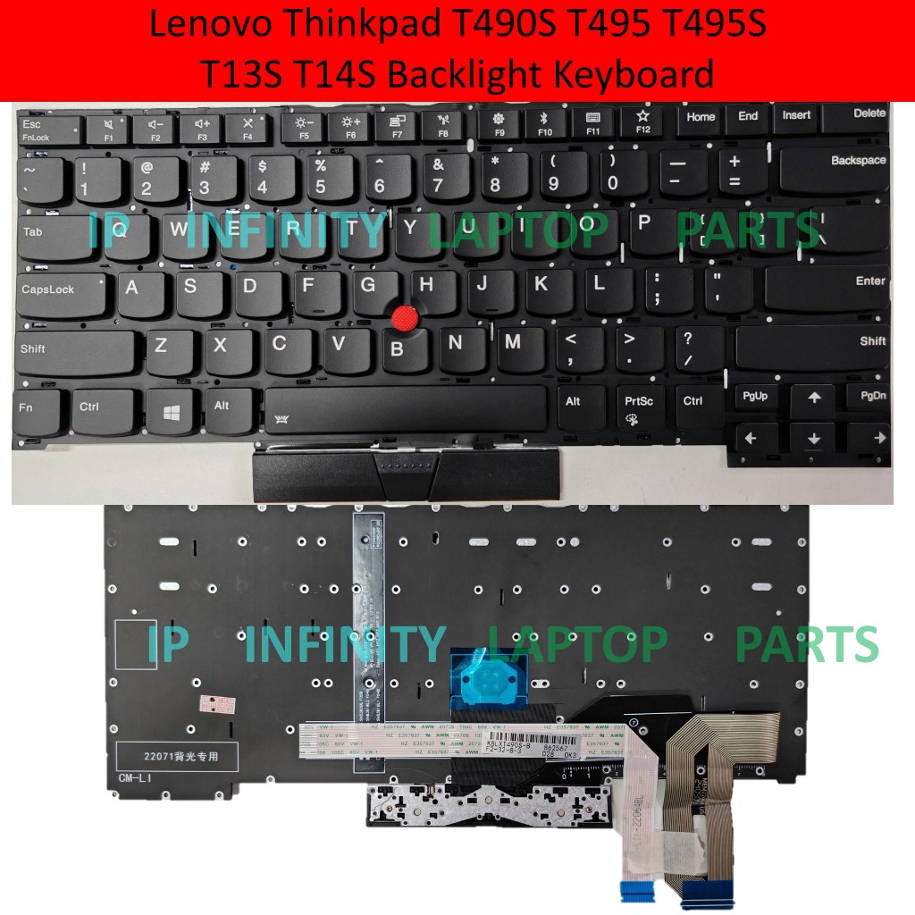 Lenovo Thinkpad T490s T495s T14s Gen 1 Gen 2 คีย์บอร์ดแบ็คไลท์แล็ปท็อป