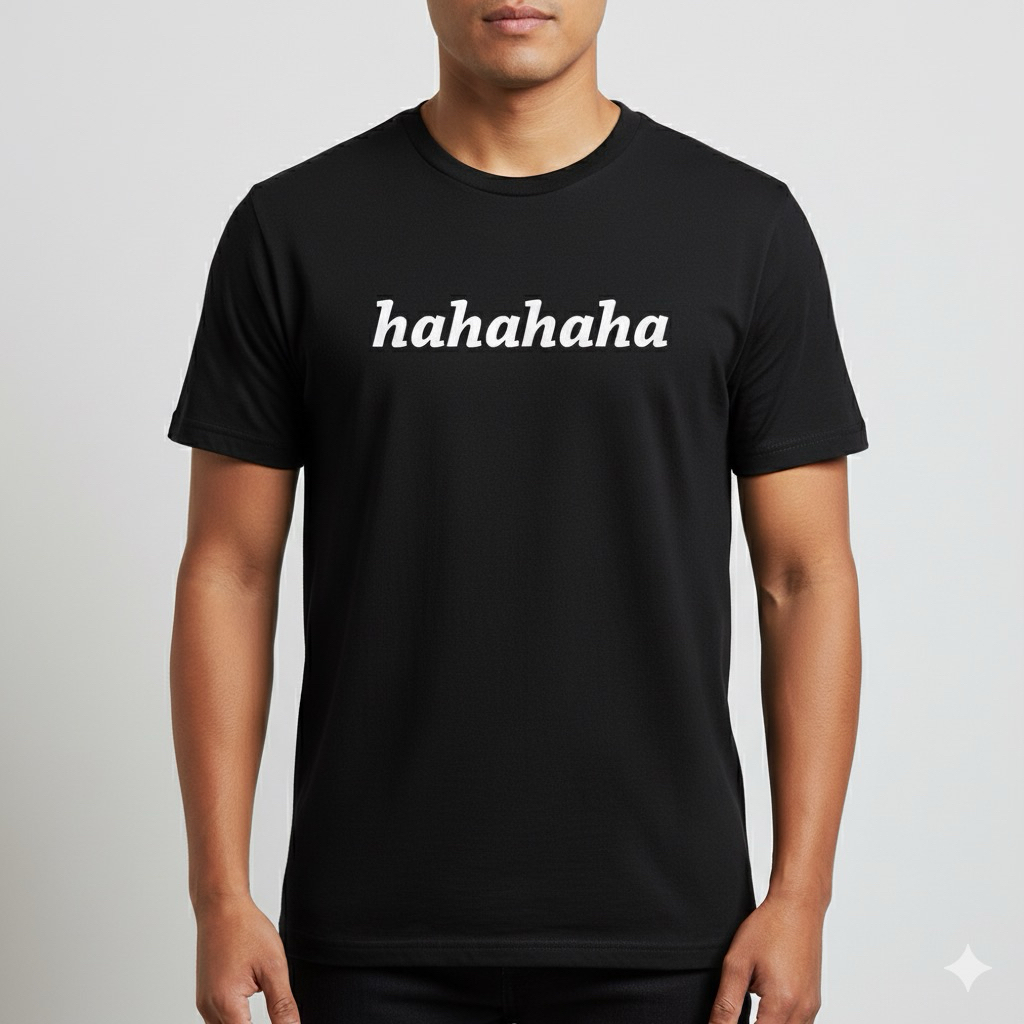 🔥ผู้หญิงพรีเมี่ยมไวรัส🔥HAHAHA TSHIRT ผ้าฝ้ายคุณภาพสูง