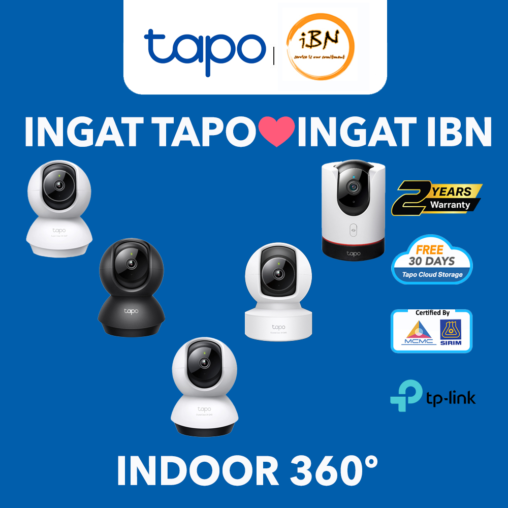 SIRIM TP-Link TAPO Indoor WiFi CCTV TC60/TC70/TC71/TC72/TC74/C200/C210/C220 Pan/Tilt Home Wi-Fi Came