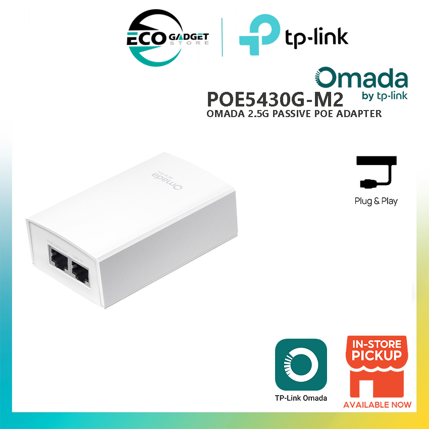 TP-Link Omada POE5430G-M2 54V 30W 2.5G Passive PoE Adapter