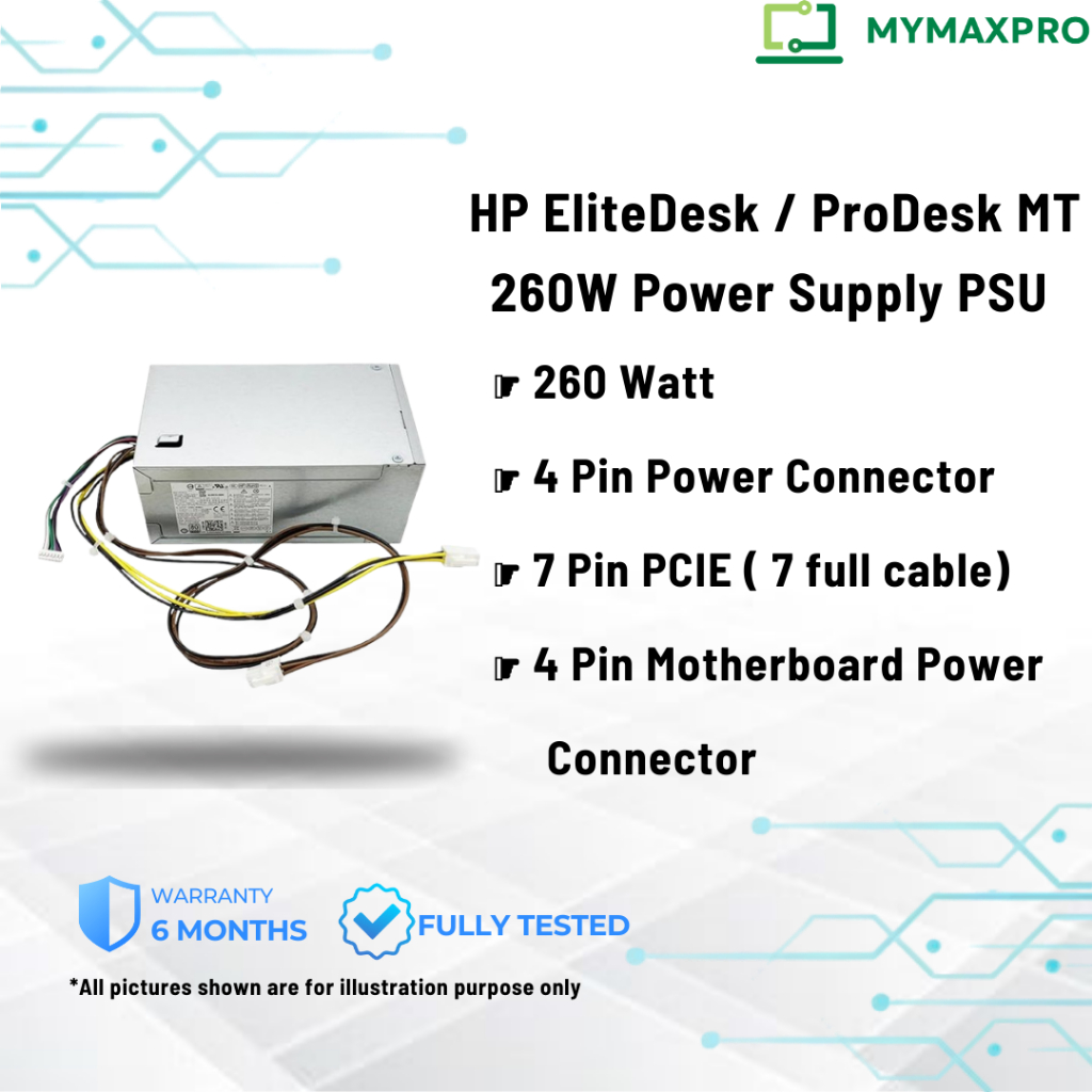 HP ProDesk 600 G6 400 G7 400 G4 480 G4 400 G5 480 G5 400 G6 MT 260W แหล่งจ่ายไฟ PSU L70041-001 PCK01