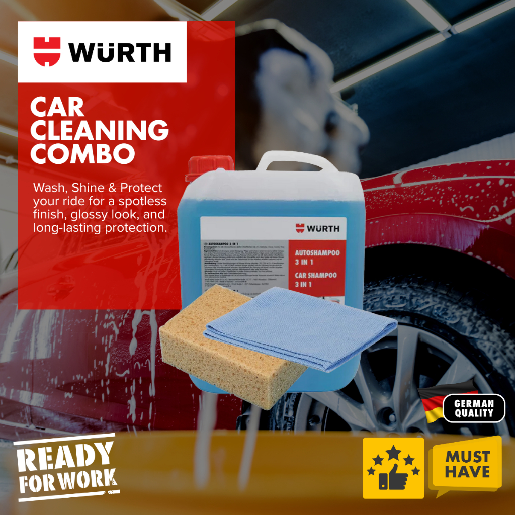 Wurth Car Cleaning Combo l Wurth Kombo Pencuci Kereta l Wurth ชุดทําความสะอาดรถยนต์
