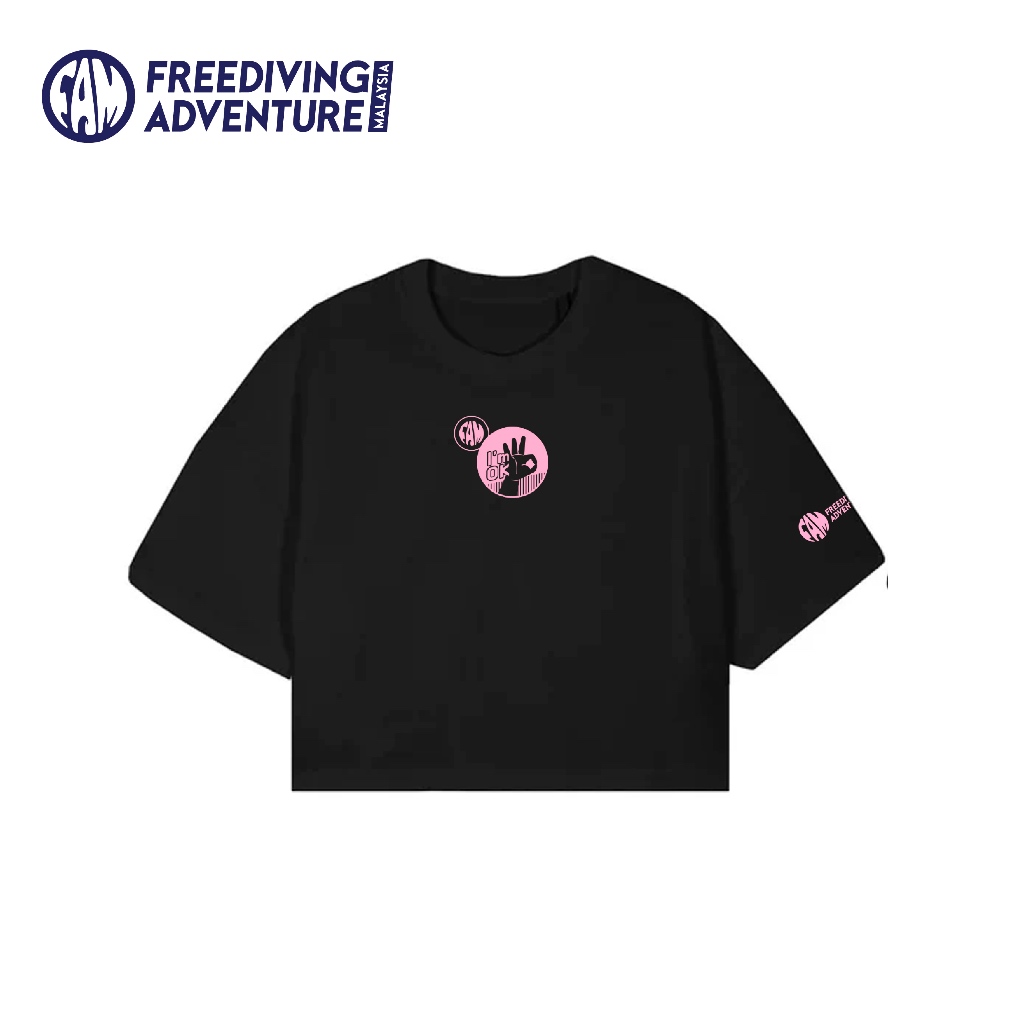 FAM Im OK Crop Top Comfy Shirt Freediving