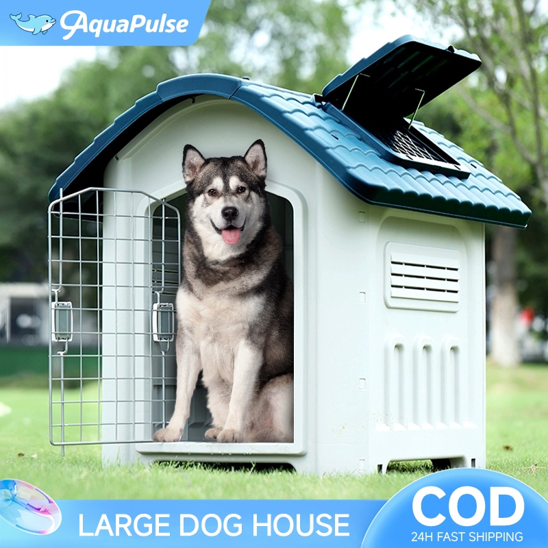 บ้านสุนัข,บ้านสุนัขขนาดใหญ่กลางแจ้งพร้อมซันรูฟ,กันฝนและความเย็น,Rumah Anjing Luar,Rumah anjing,พาห้อ