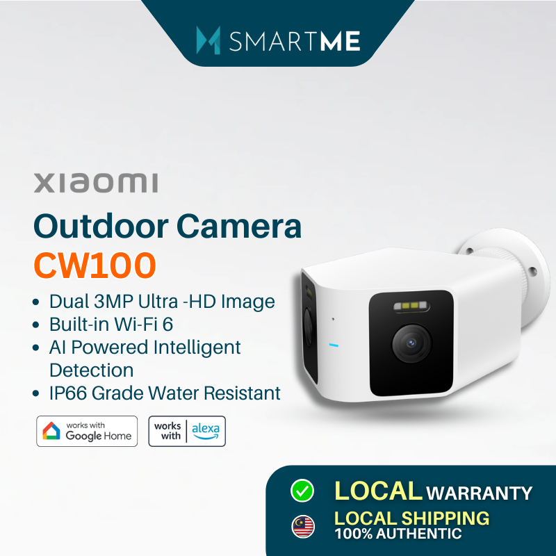 กล้องกลางแจ้ง Xiaomi CW100 กล้องคู่เลนส์ I หน้าจอคู่สําหรับการรักษาความปลอดภัยภายในบ้านที่ได้รับการป