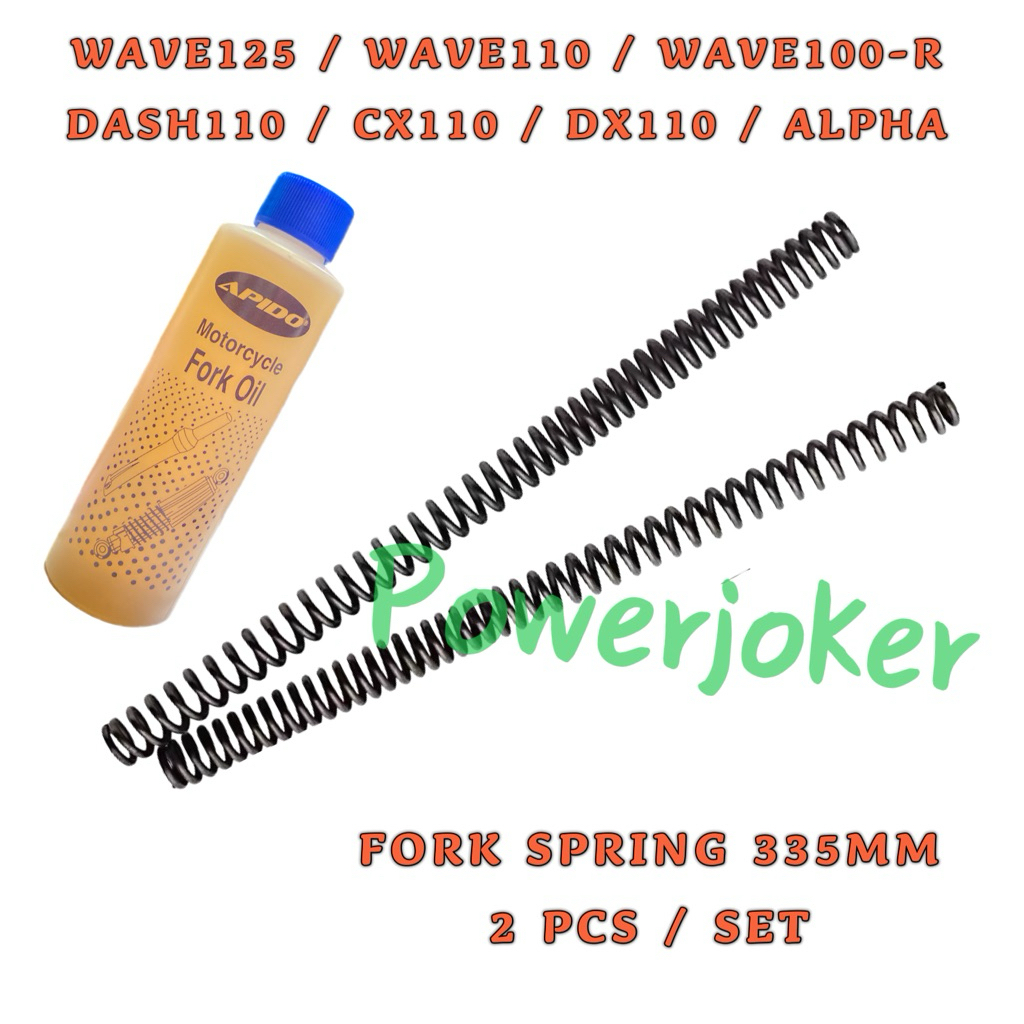 WAVE125 125-S 125-X WAVE110 WAVE100-R DASH110 ALPHA CX110 DX110 - 335MM FRONT FORK SPRING DEPAN WAVE