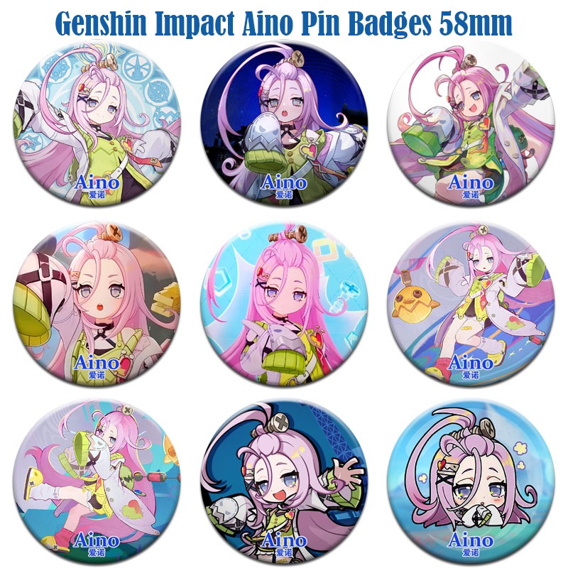 Genshin Impact Aino Nod-Krai Character Pin Button Badge 58mm