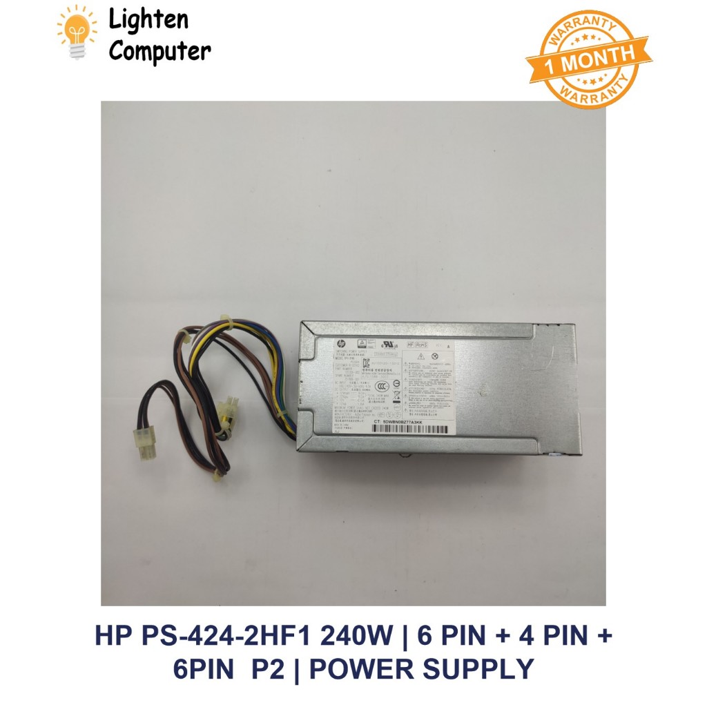 USED HP PRODESK PCC004 240W PSU 400 600 800 G1 G2 SFF 6 PIN + 4 PIN + 6PIN P2 POWER SUPPLY