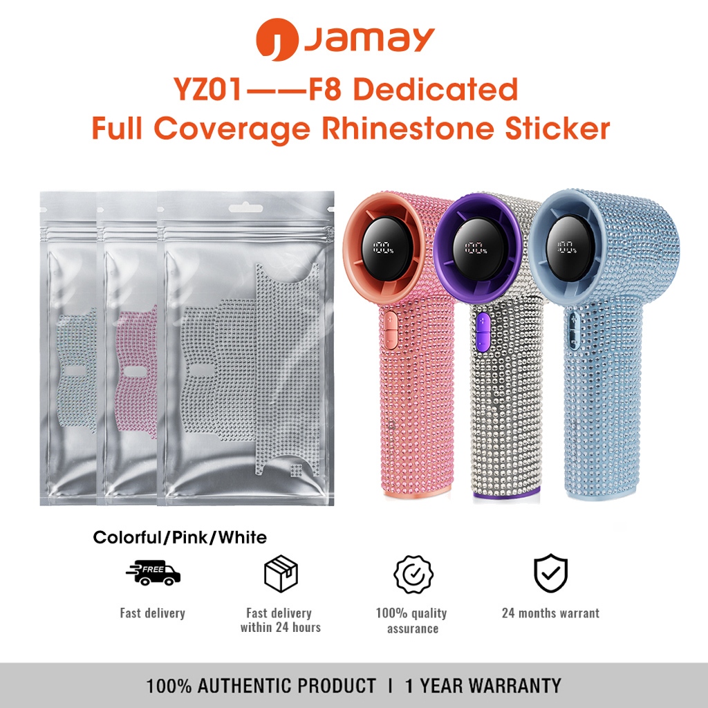 JAMAY DIY สติ๊กเกอร์พัดลมขนาดเล็กพร้อมเพชร YZ01