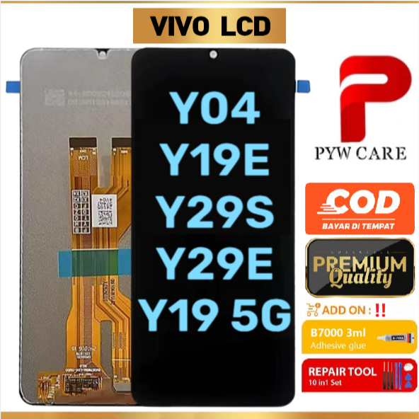หน้าจอ LCD ที่รองรับสําหรับ Vivo Y04 / Vivo Y19 5G / Vivo Y19E / Vivo Y29S / Vivo Y29E หน้าจอ LCD
