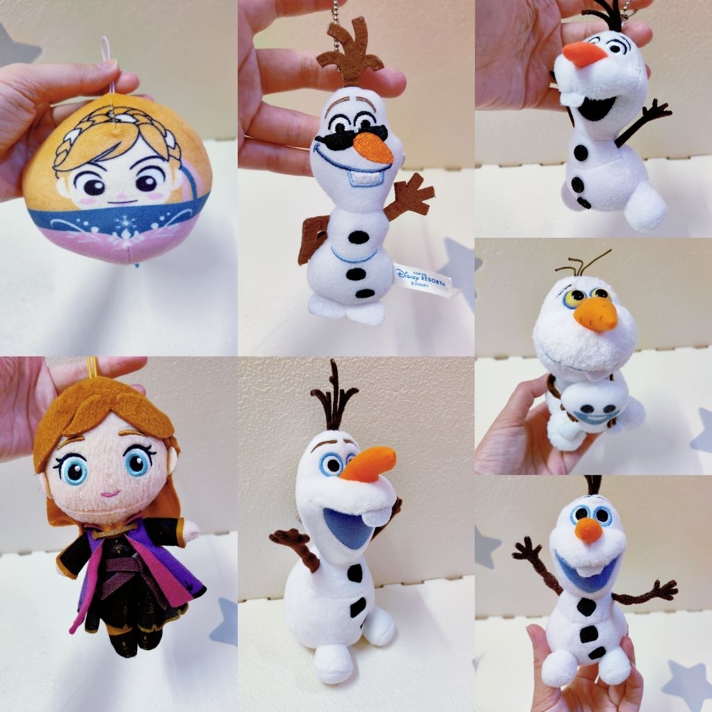 Preloved Frozen soft toy SKC41/ พวงกุญแจ มาสคอต Olaf Anna