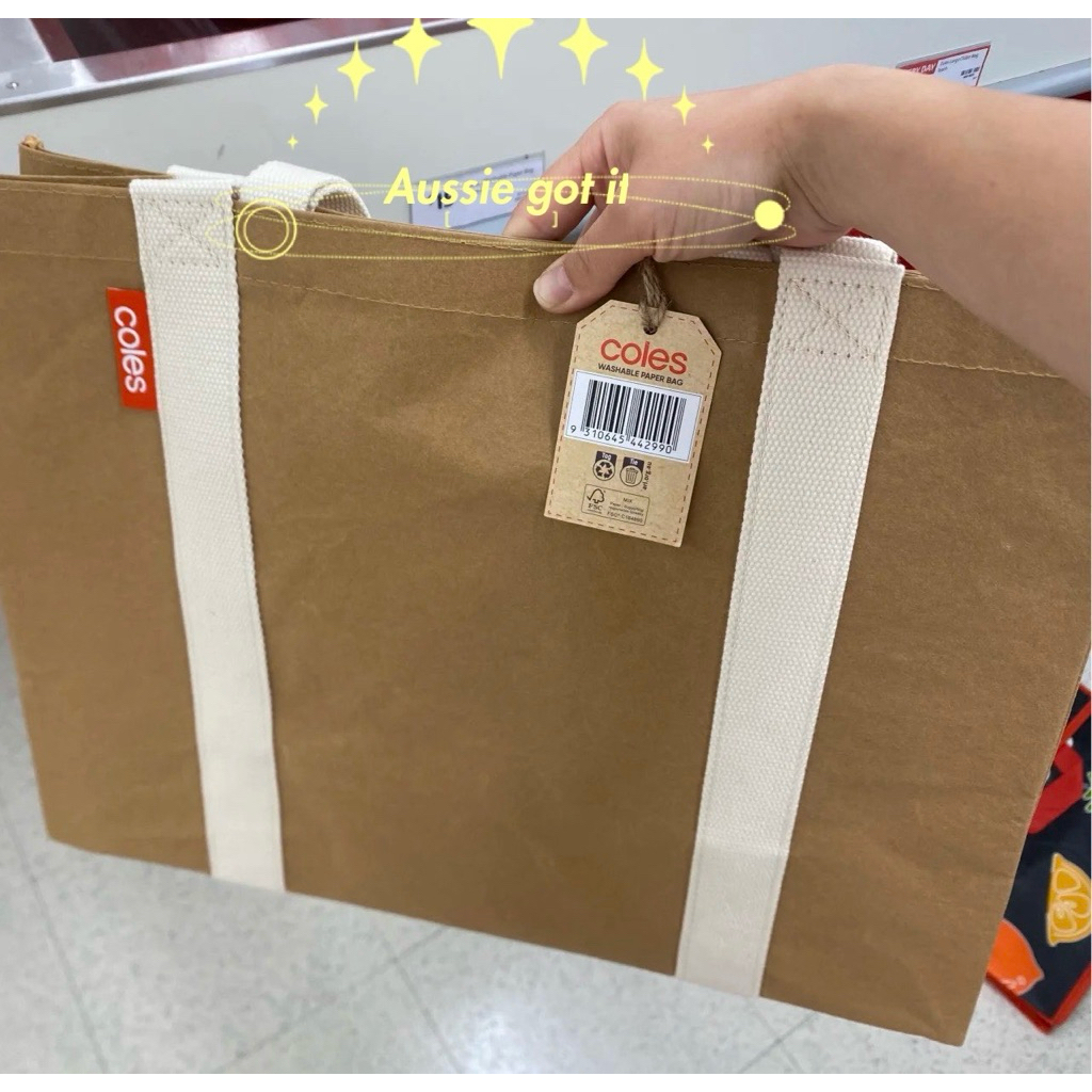 ถุงกระดาษแบบซักได้ Coles อย่างละ