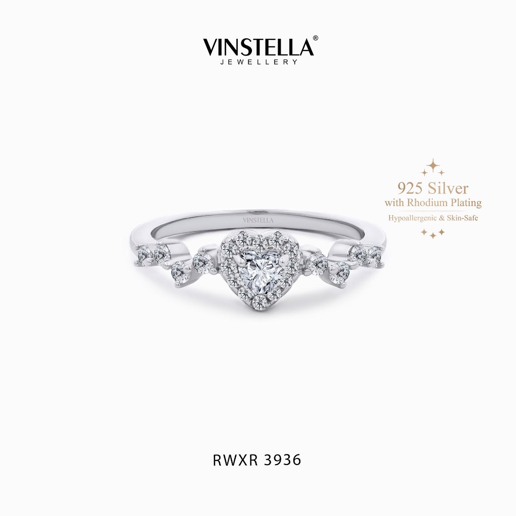 VINSTELLA OFFICIAL - แหวนหมั้น Rosy Reverie - อัญมณีชุบโรเดียม