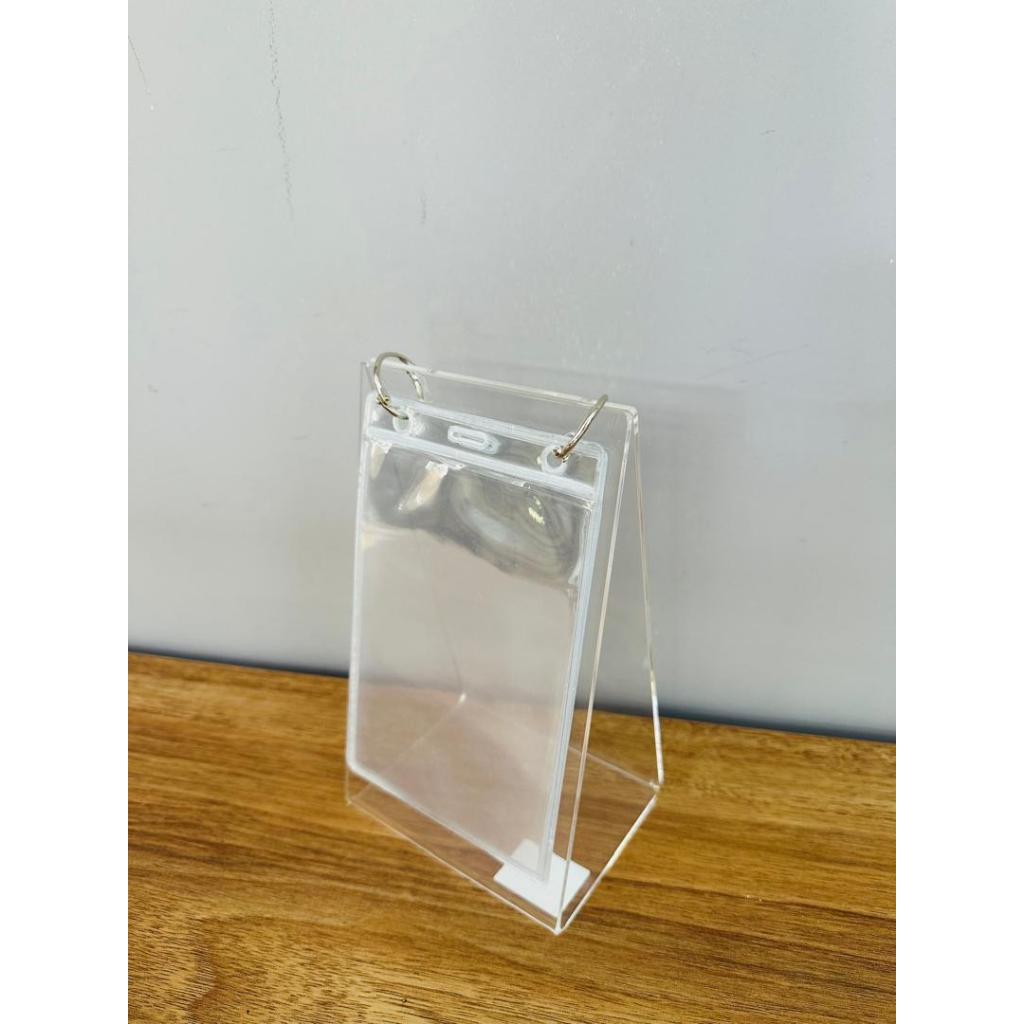 ACRYLIC MENU STAND W/5 PVC POCKET/ MENU DISPLAY STAND/ TABLE MENU STAND/ BROCCURE & LEAFLET HOLDER