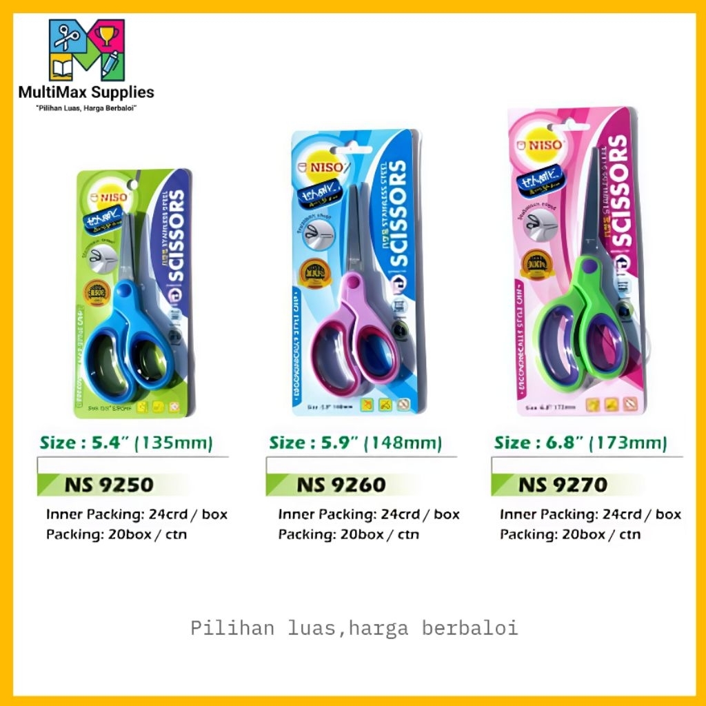 กรรไกร NISO / Gunting 5.40" / 5.90" / 6.80" NS9250 /NS0260 /NS9270