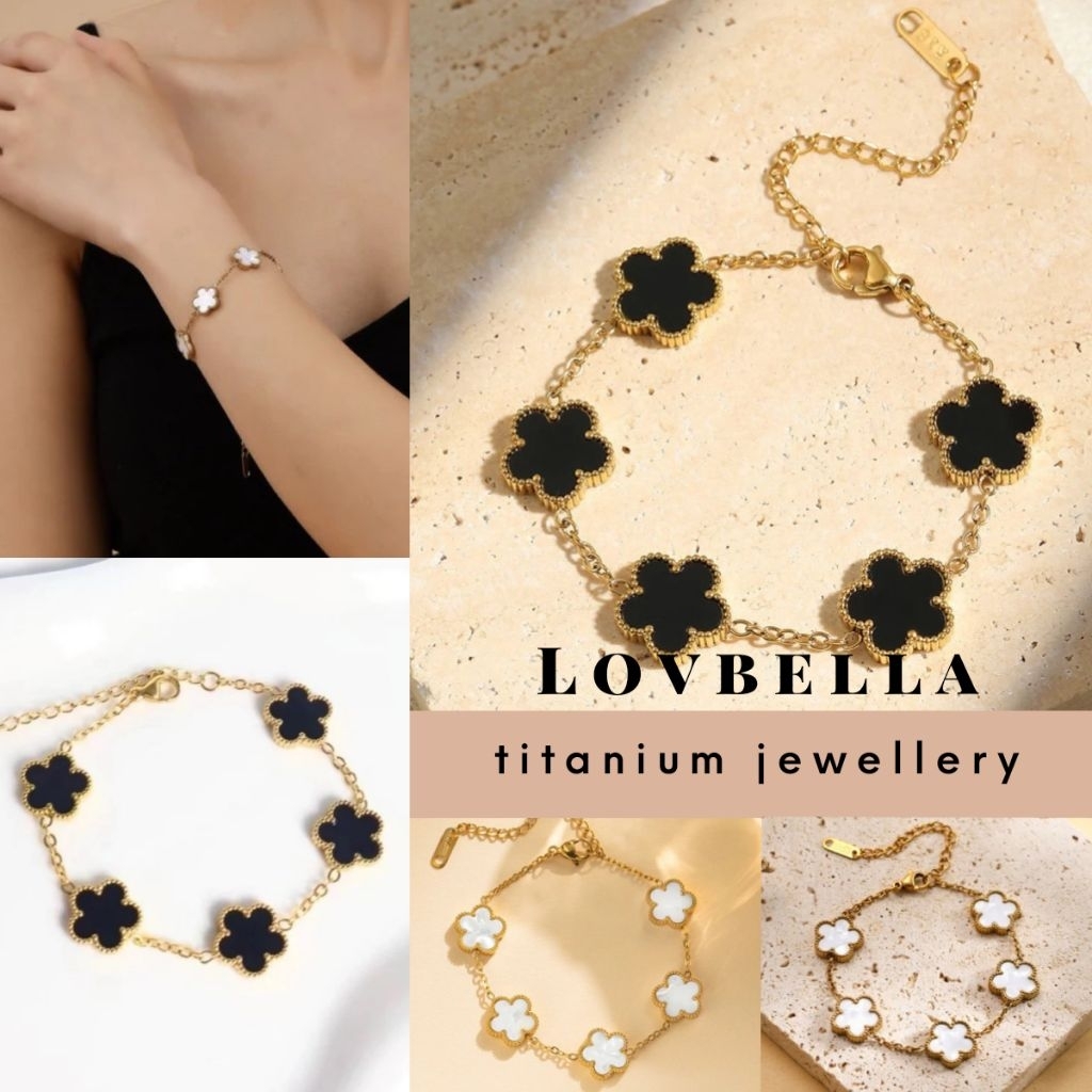 5 PETALS AS BRACELET COSTUME JEWELERY & ACCESSORIES TITANIUM STAINLESS STEEL GELANG TANGAN