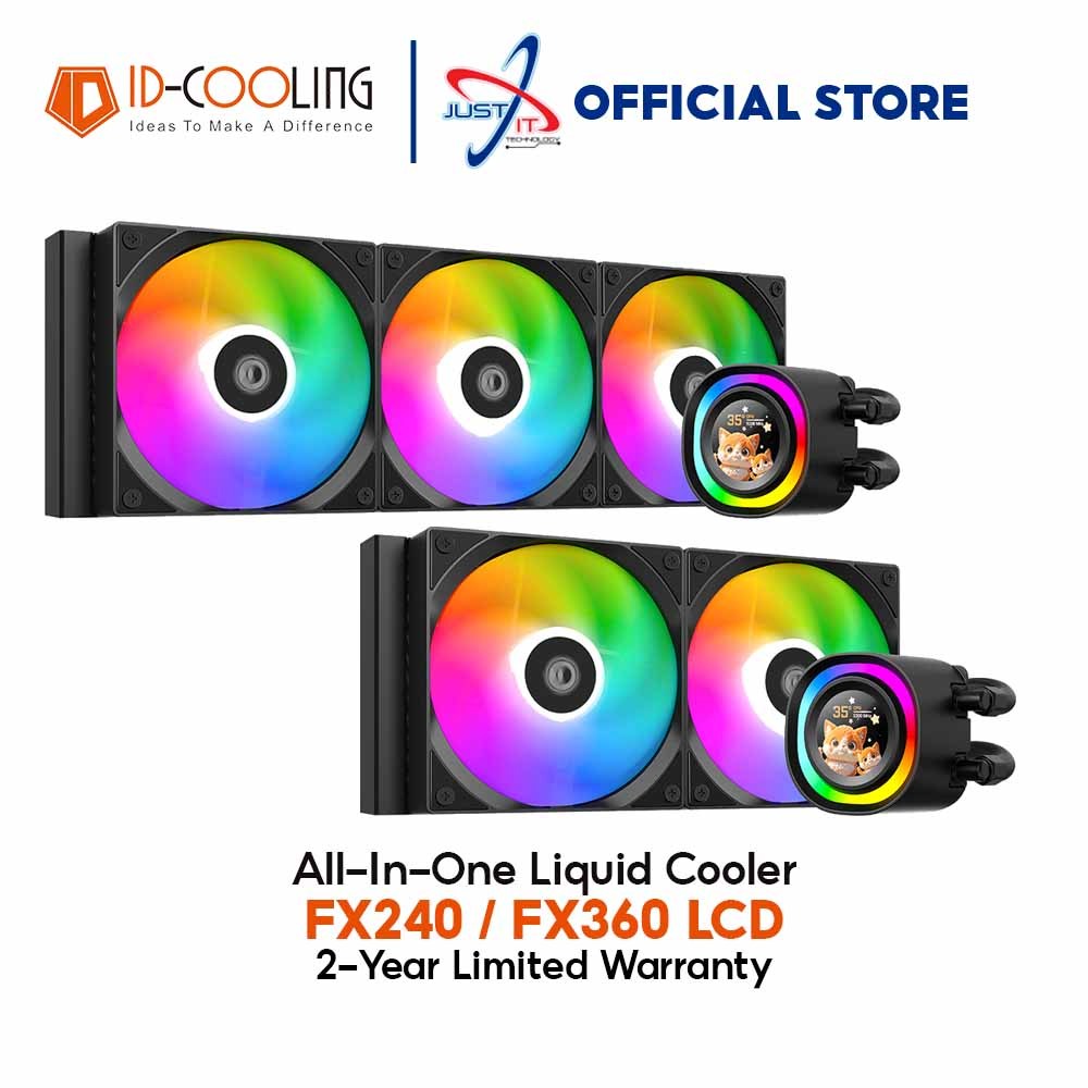 ID-COOLING FX240 / FX360 LCD ALL-IN-ONE LIQUID COOLER - สีดํา / สีขาว