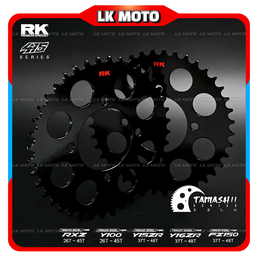 RK TAMASHII SpROCKET 415 RXZ LC135 Y100 Y110 Y125Z LAGENDA 110 RK PREMIUM SPROCKET JAPAN