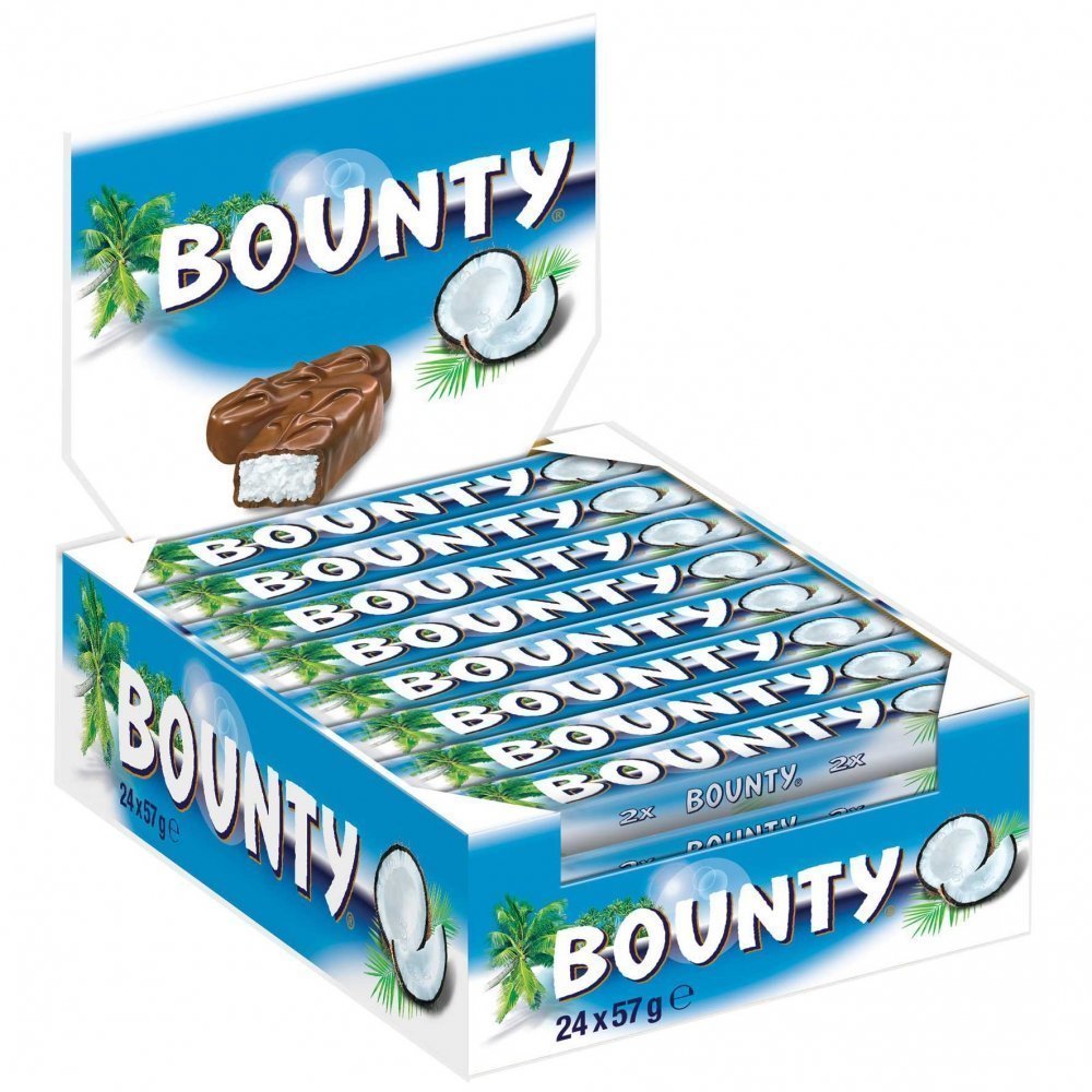 Bounty Coconut Milk Chocolate Twin Bar 57g Party Family Treat