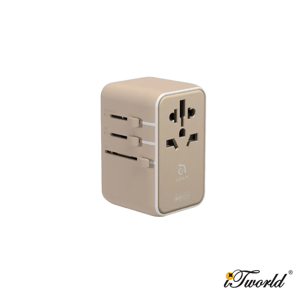 ADAM องค์ประกอบ T35L/T70L/T100L 35W/70W/100W Universal Travel Adapter พร้อมสาย USB-C ในตัว