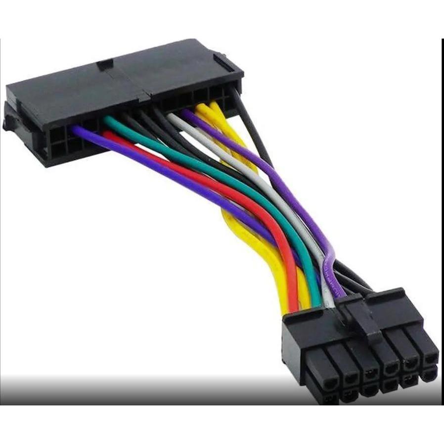 24Pin To 12Pin สายไฟ ATX 24-Pin หญิง 12-Pin ชาย PSU Converter อะแดปเตอร์สําหรับ Acer Q87H3 18AWG