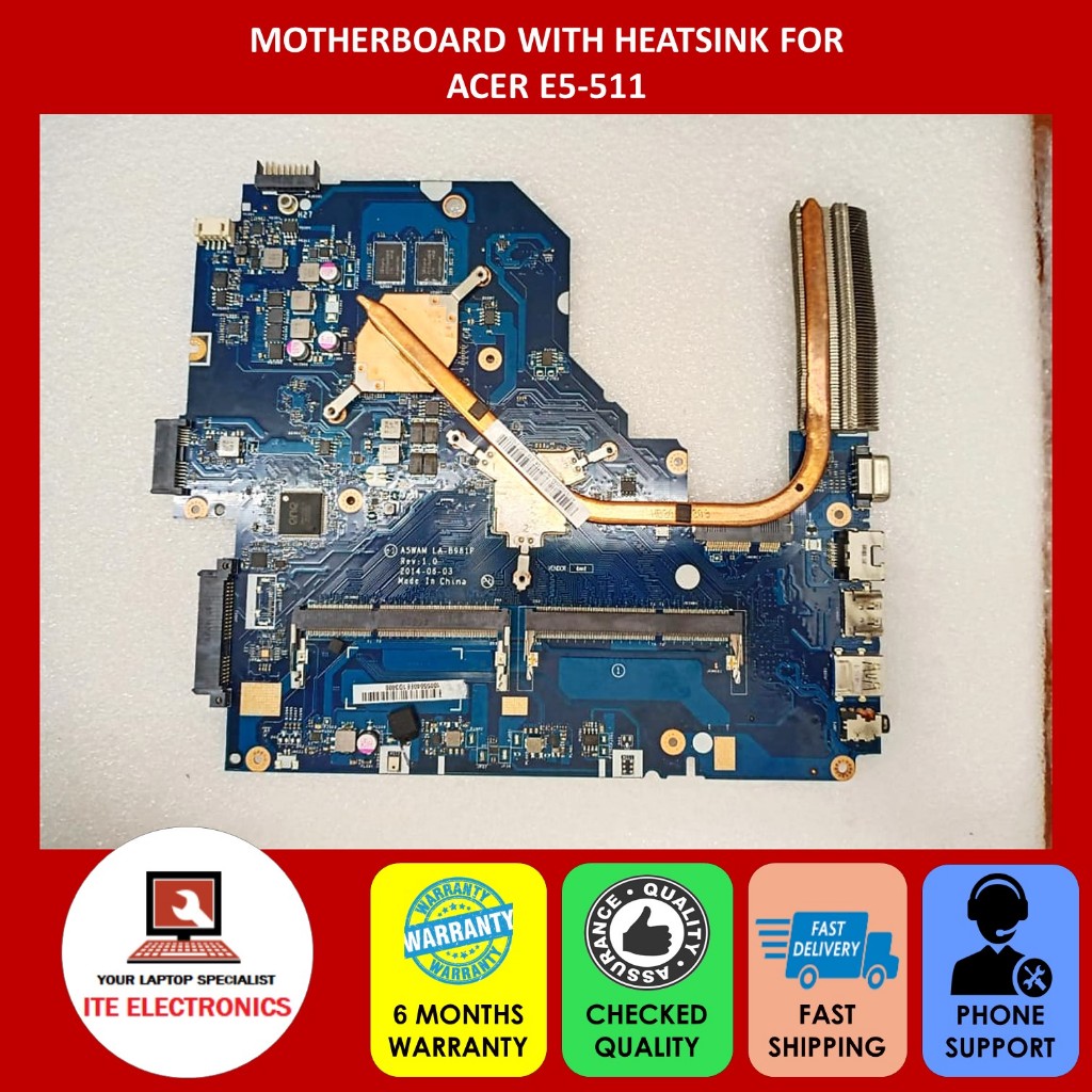 ACER E5-511 LAPTOP MOTHERBOARD A5WAM LA-B981P REV:1.0