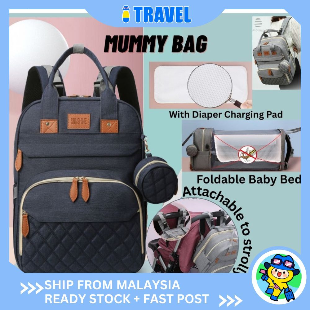 ITRAVEL 2282 กระเป๋าเป้สะพายหลังผ้าอ้อมเด็กอเนกประสงค์กระเป๋าเดินทางมัมมี่ Beg Bayi Lampin Maternity