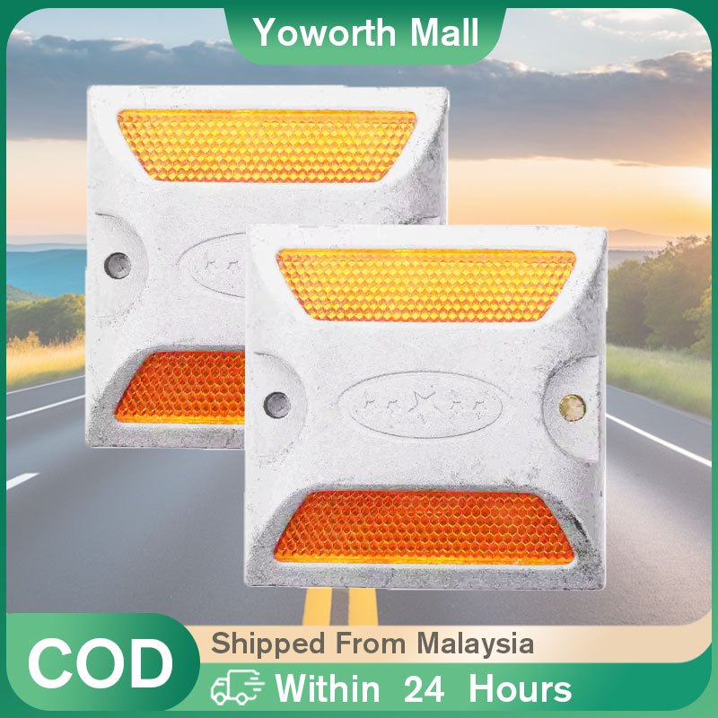 95*95 มม. Ground Marker Road Reflectors / อลูมิเนียมสี่เหลี่ยม Led กระพริบ Stud / ทนทาน Night Vision