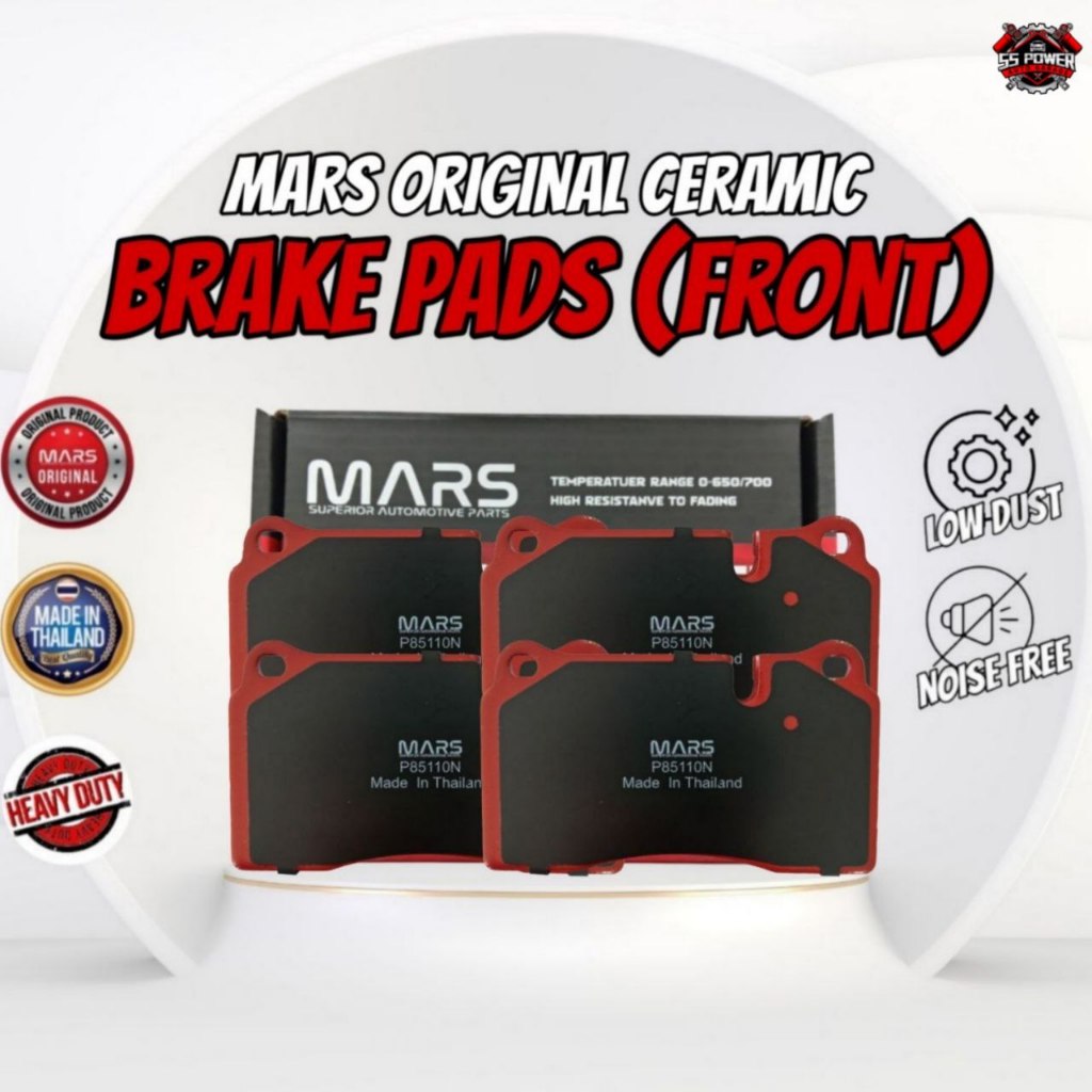 MARS BRAKE PAD FRONT BREMBO F50, HONDA CIVIC TYPE R FK8 FL5,MMC EVO 5/6/7/8/9/10,SUBARU WRX STI