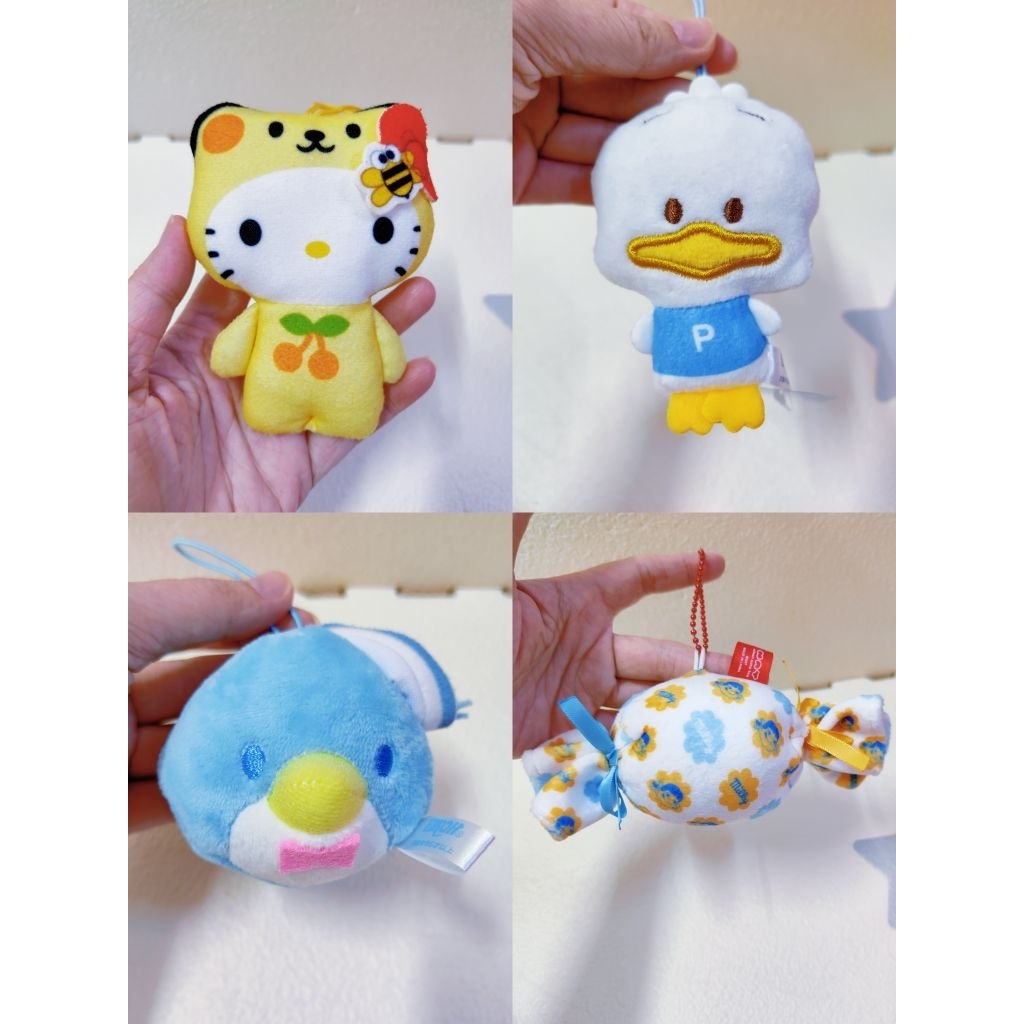 Preloved ของเล่นนุ่มพวงกุญแจ SKC58B Sanrio Tuxedosam Hello Kitty Auhi no Pekkle Mochipuni Milky Peko