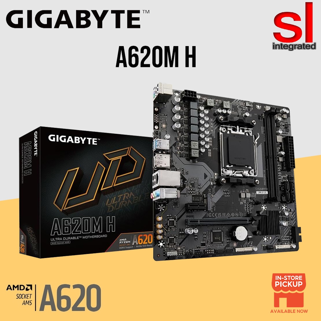 เมนบอร์ด Gigabyte A620M H AM5 M-ATX