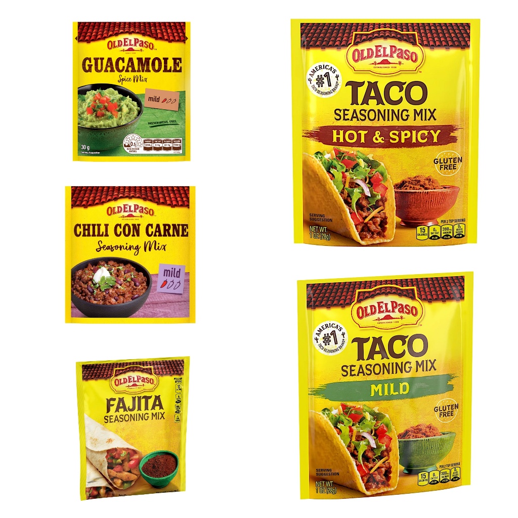 El Paso Mix เก่า - เครื่องเทศ Fajita / Burrito Spice / Taco Spice / Chili Con Carne - XJ