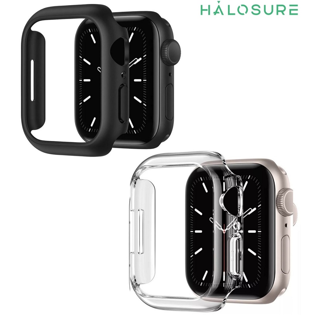 Halosure Case Cover สําหรับ Apple Watch Series 11/10 - สีดํา/ใส (42 มม./46 มม./49 มม.) ultra