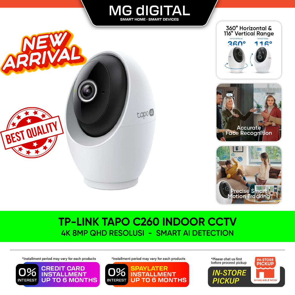 Tp-Link Tapo C260 Pan Tilt AI Security กล้อง Wi-Fi กล้องวงจรปิด 360 Pan Tilt Dual Band WiFi