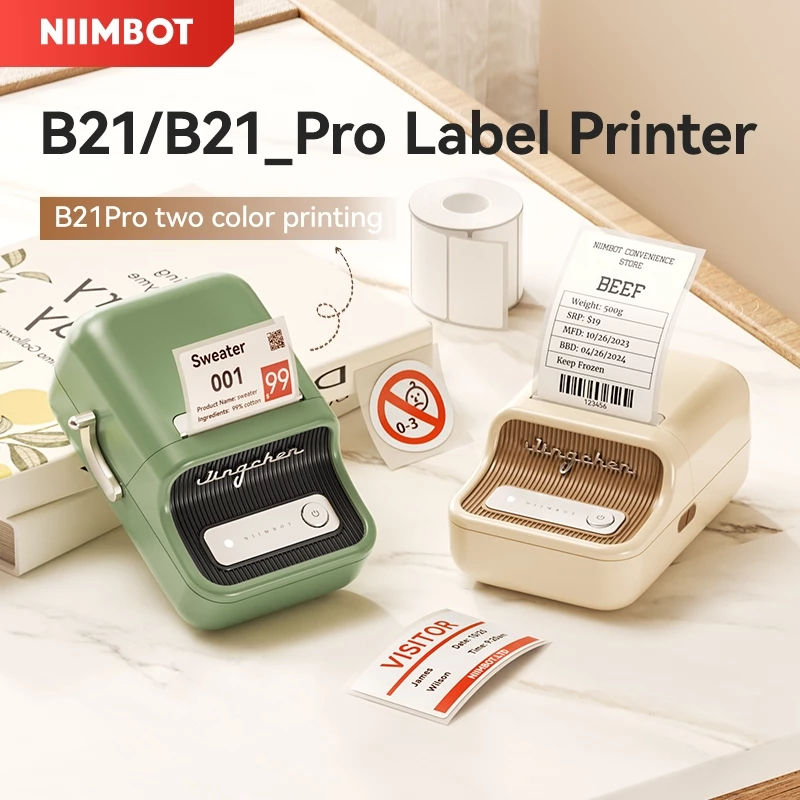 เครื่องพิมพ์ฉลาก Niimbot B21/B21Pro เครื่องทําฉลากเค้กแบบพกพา เครื่องพิมพ์แท็กราคา