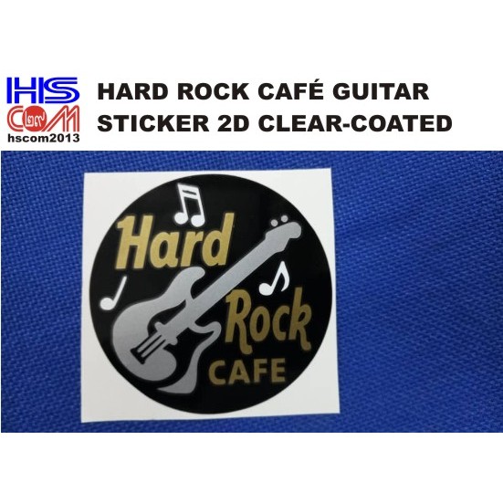 0362 HARD ROCK CAFE GUITAR STICKER 2D CLEAR-COATED