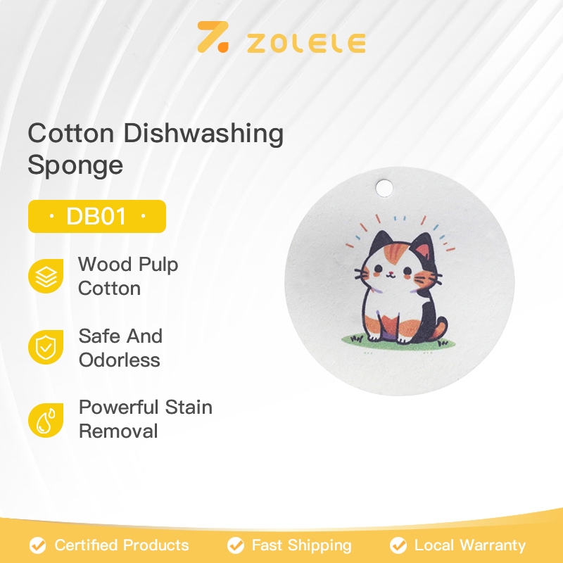 Zolele Span Pembersihan ฟองน้ําทําความสะอาดพิมพ์เยื่อไม้ล้างจานเครื่องครัว Gadgets