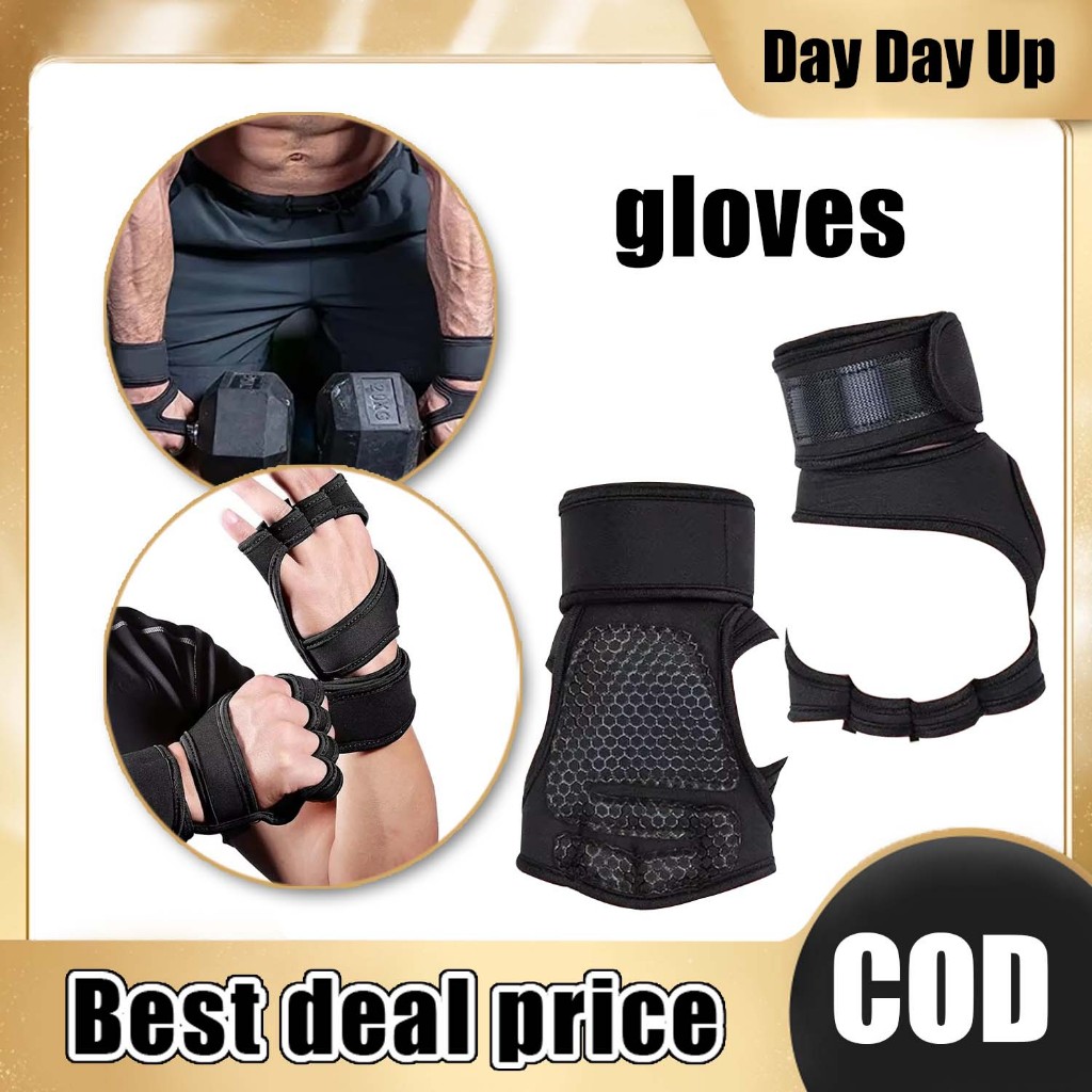 Berkualiti Premium Half Finger Fitness ถุงมือ,กันลื่นทนต่อการสึกหรอ,ถุงมือสําหรับยกน้ําหนักแถบแนวนอน