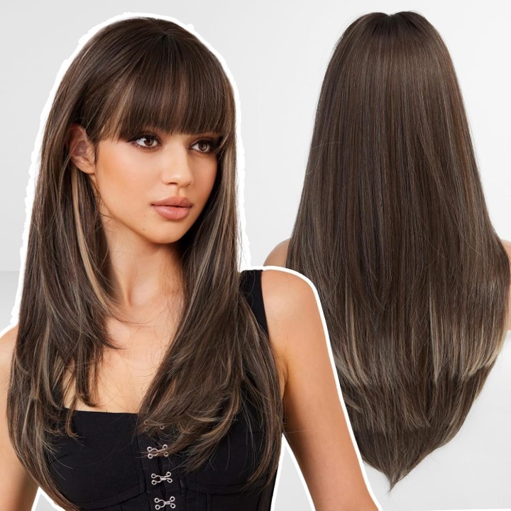 NDD STOK คอสเพลย์วิกผม Ombre วิกผม LONG HAIR WIG rambut palsu ผู้หญิงชั้นพรีเมี่ยมผมวิกผม 假发 ASH สีน