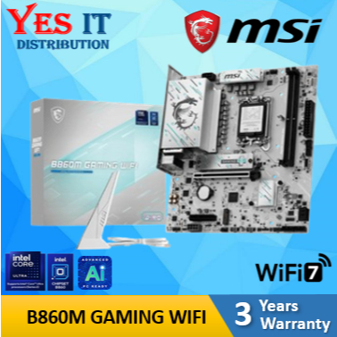MSI B860M GAMING WIFI (LGA1851 / WIFI7 / DDR5 ) + เพิ่ม Intel Ultra 5 225/225F/235/245K/245KF/ Ultra