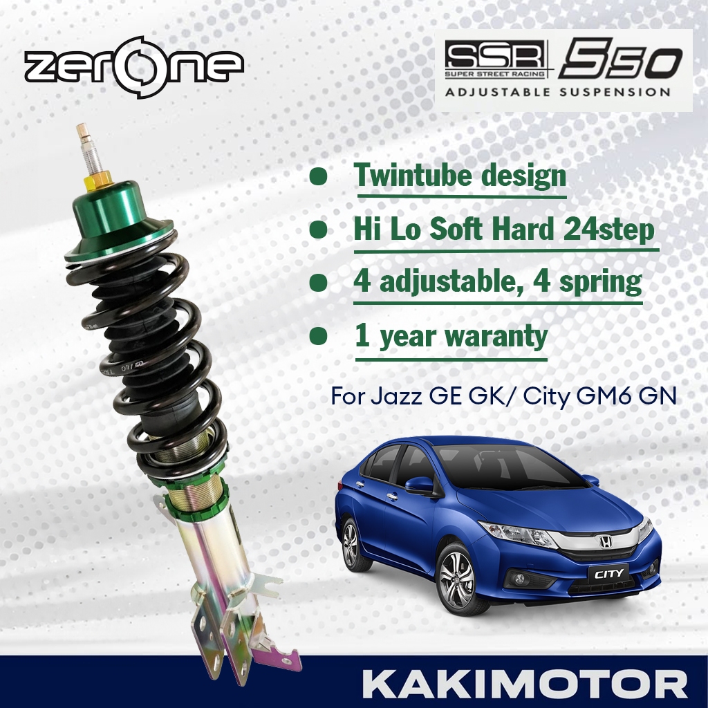 HONDA JAZZ GE GK3 / CITY GM2 GM6 / GN2 -ZERONE SSR550 H/L/S/H ADJUSTABLE