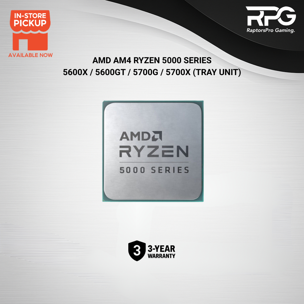 (หน่วยล่าสุด) ใหม่เอี่ยม AMD RYZEN 5 5600X / 5600GT / RYZEN 7 5700G / 5700X AM4 PROCESSOR