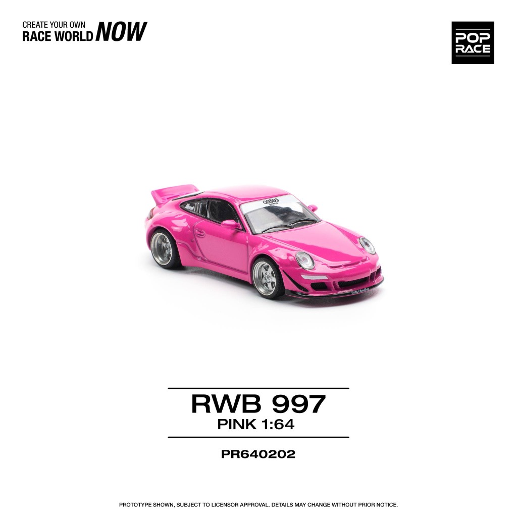 POP RACE 1/64 PR640202 RWB 997 สีชมพู