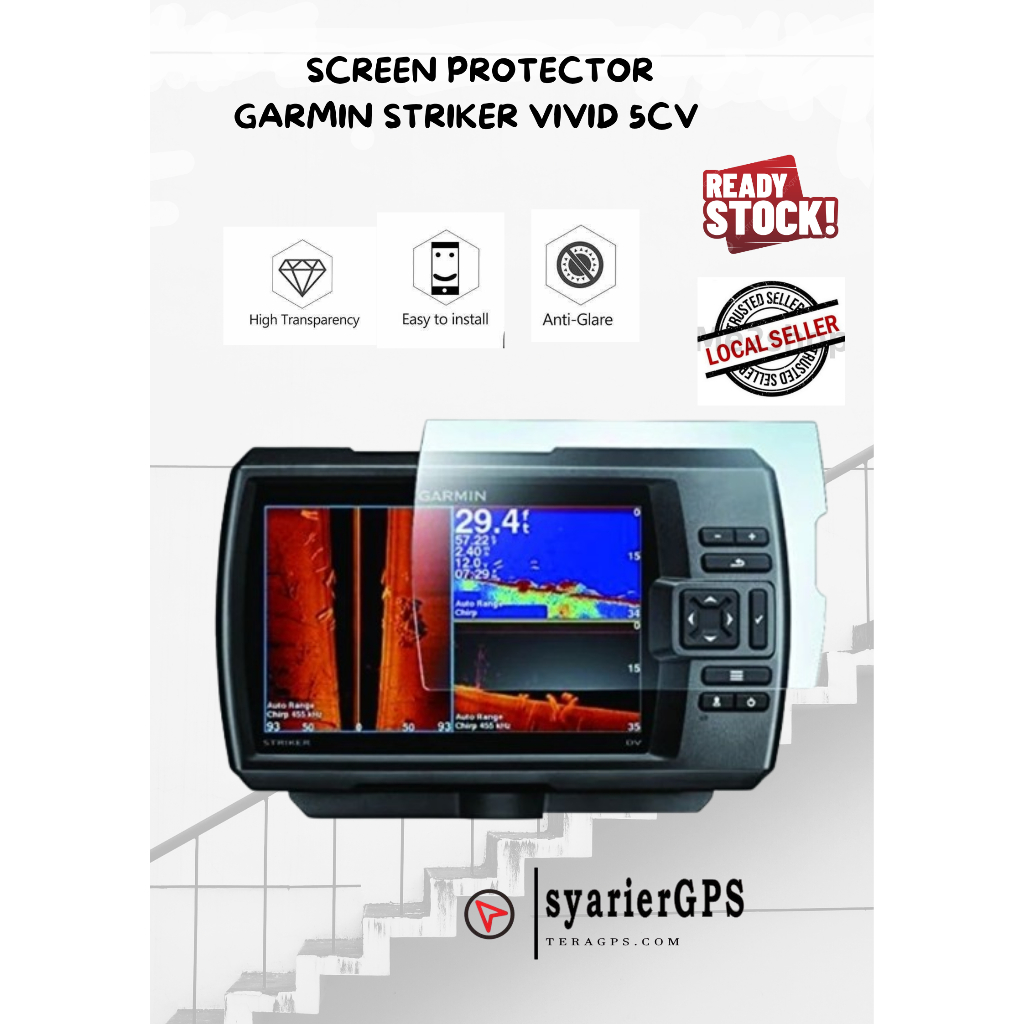 ฟิล์มกันรอยหน้าจอสําหรับ Garmin Striker Plus Vivid 5cv