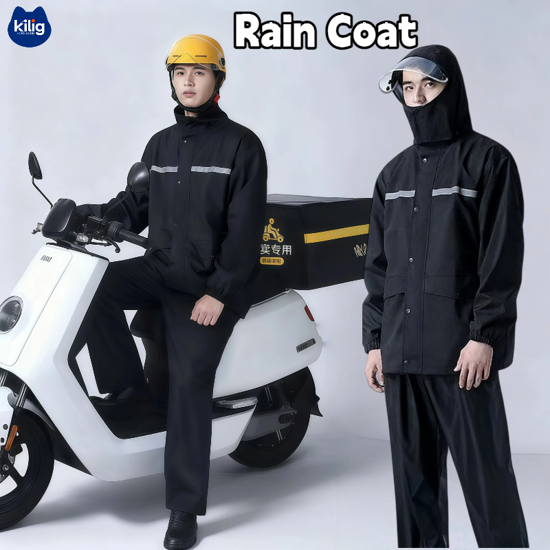 เสื้อกันฝนรถจักรยานยนต์จักรยานกันน้ําเสื้อกันฝนกลางแจ้ง Baju Hujan มอเตอร์เสื้อกันฝน Baju Hujan Lela