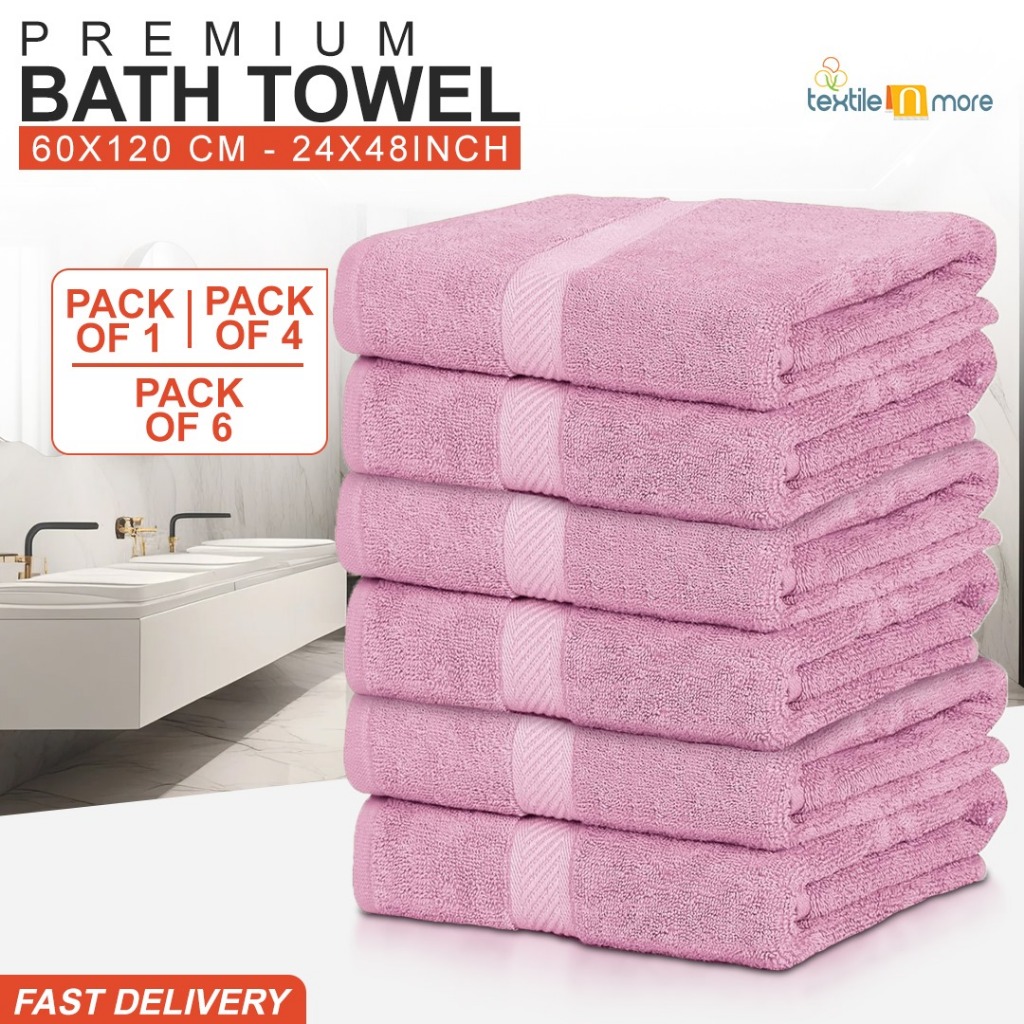 Bulk ผ้าเช็ดตัว US - 60x120 ซม. 500 GSM 100% ปั่นผ้าฝ้ายดูดซับสูง Utopia ผ้าเช็ดตัว Bath Tuala Mandi