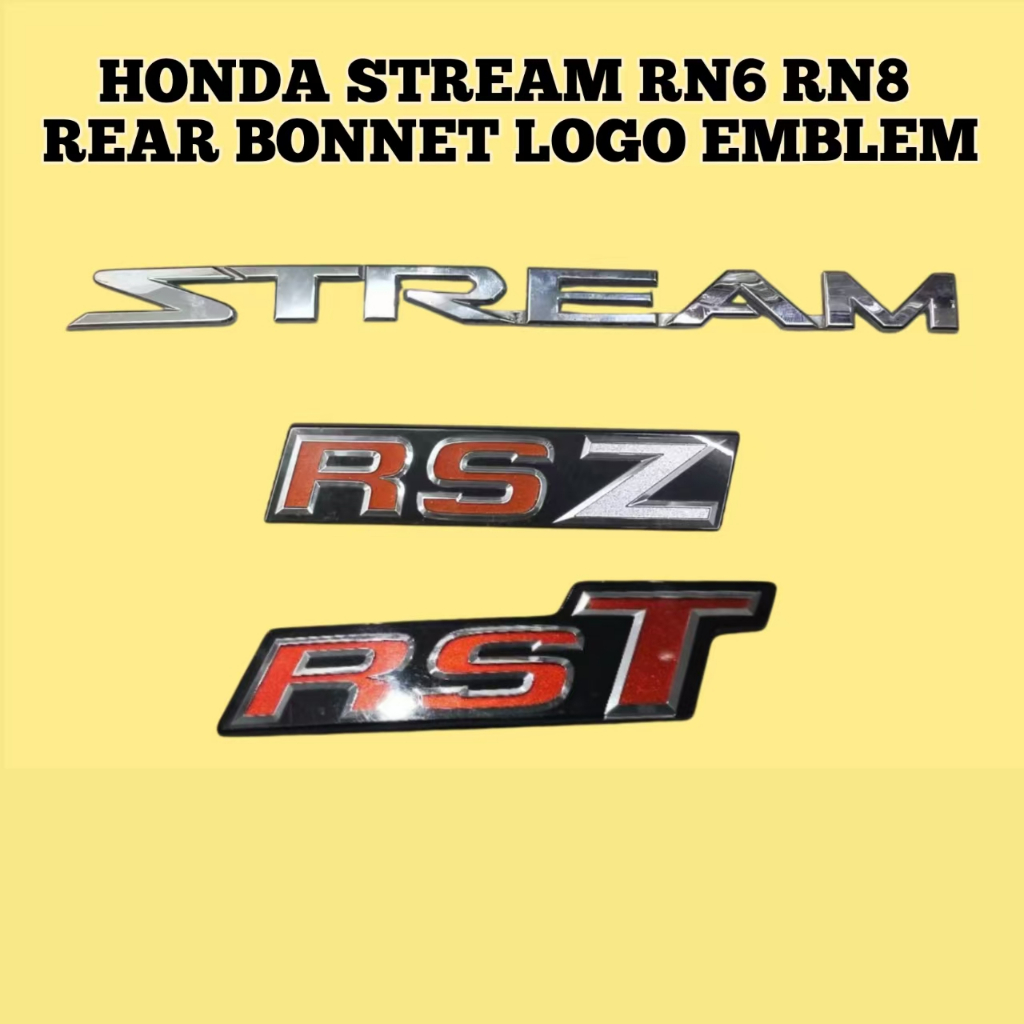 โลโก้สัญลักษณ์ Honda Stream RN6 RN8 RSZ RST 2006 - 2014 โลโก้สัญลักษณ์ ( Stream / RSZ / RST )