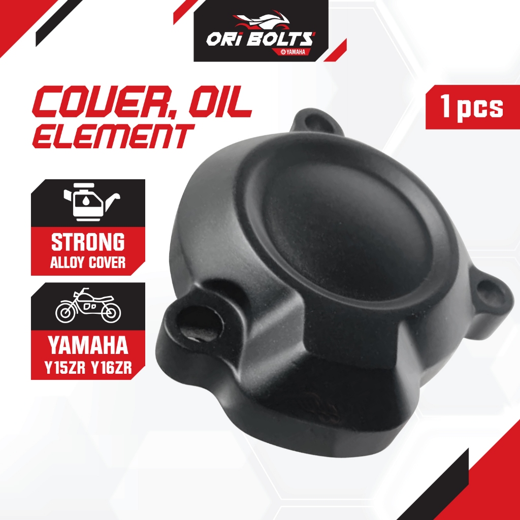 55C-E3447-00 Yamaha Y16 Y15 V1 V2 135LC 5 ความเร็ว 5S Penutup กรองน้ํามันฝาครอบ Mat สีดํา